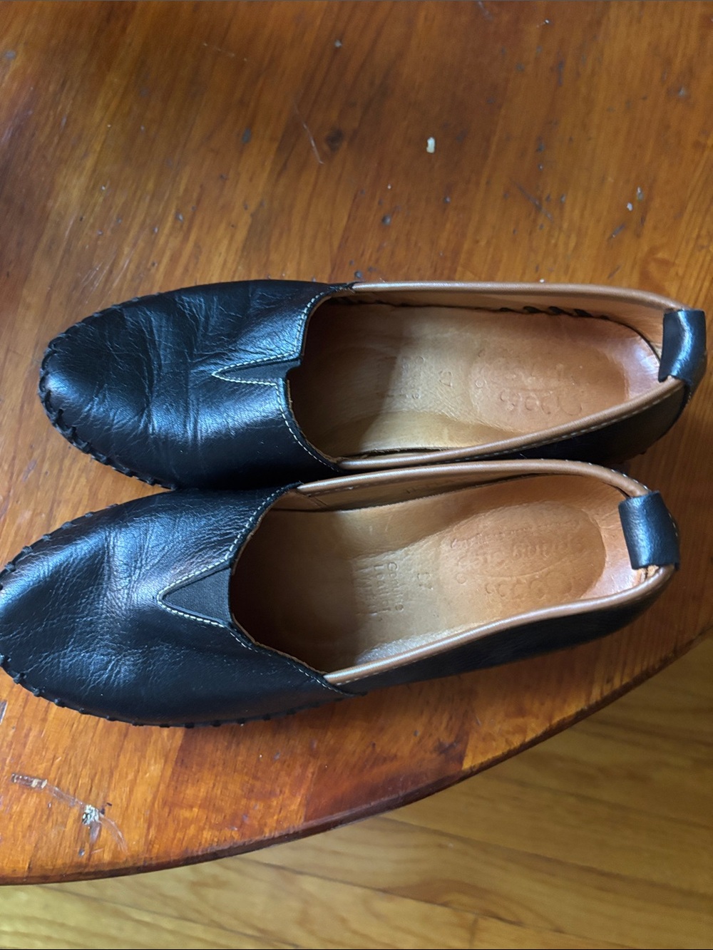 Spring Step Black Slip-On Leather Loafers